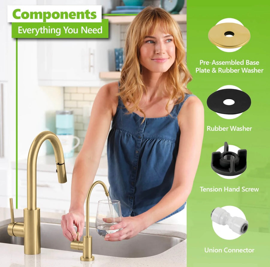 Modern RO Faucet - Brushed Gold
