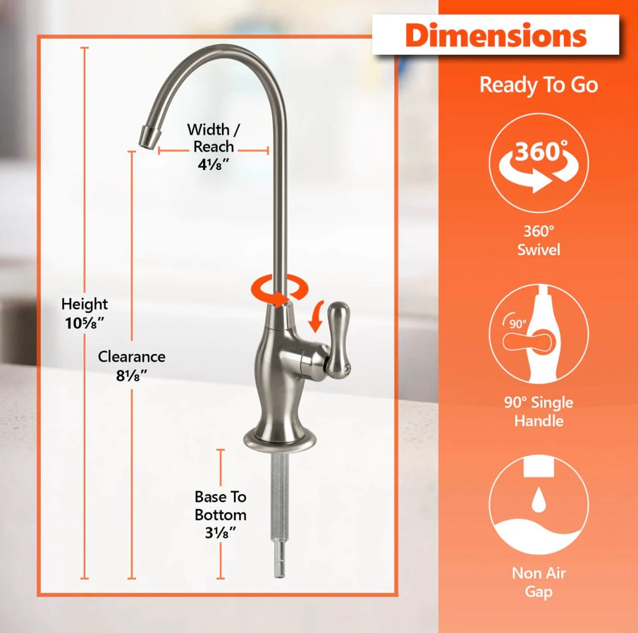 Deluxe RO Faucet - Brushed Nickel
