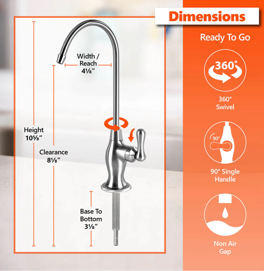 Deluxe RO Faucet - Chrome