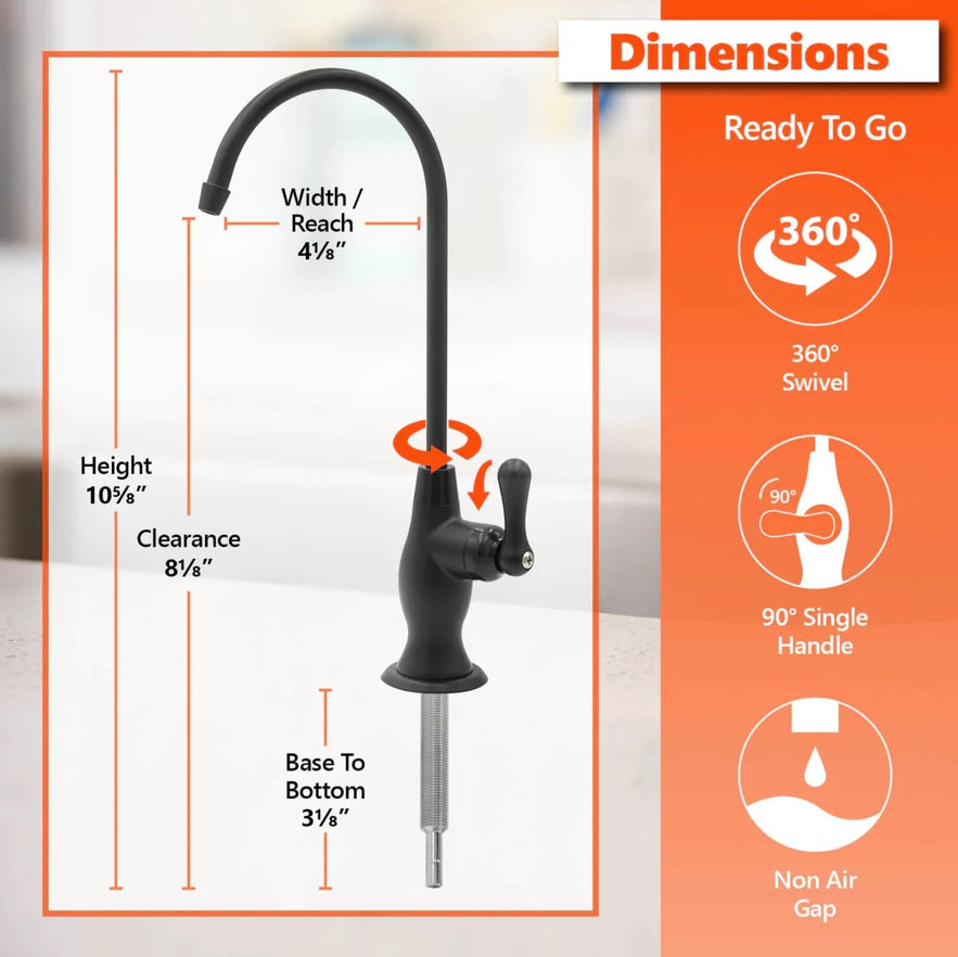 Deluxe RO Faucet - Matte Black
