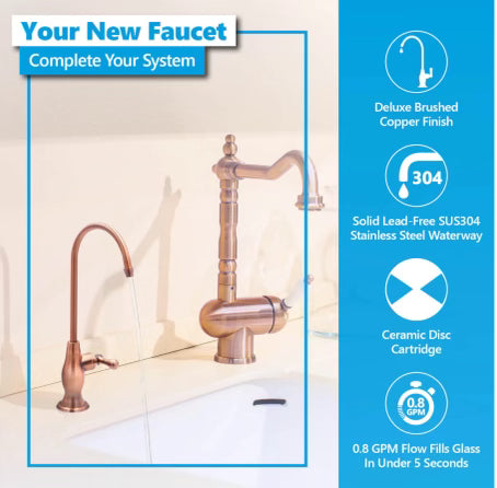 Deluxe RO Faucet - Brushed Copper